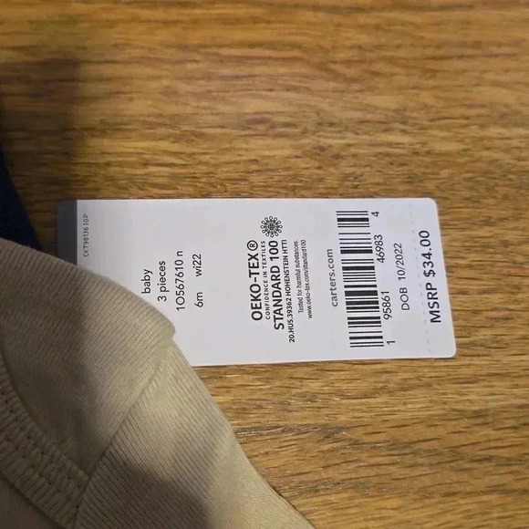 Carter's Baby Boy 3 Piece Hoodie Blue Set NWT - Picture 2 of 2